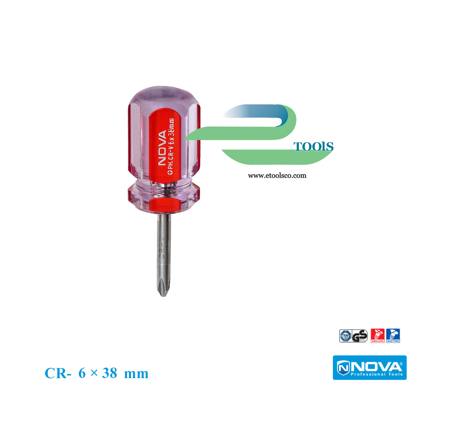 پیچ گوشتی مشتی چهارسو نووا CR-V 6×38mm